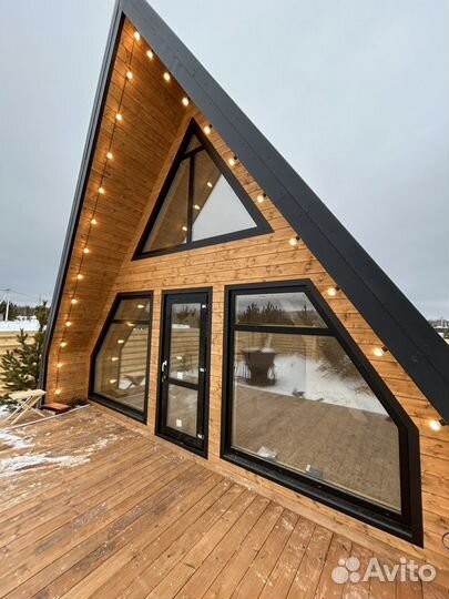 Каркасный дом 36 м2 A-frame