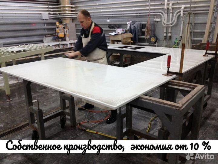 Столешница из акрилового камня, под заказ