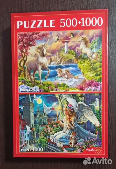 Пазлы Рыжий кот 1000 и 500