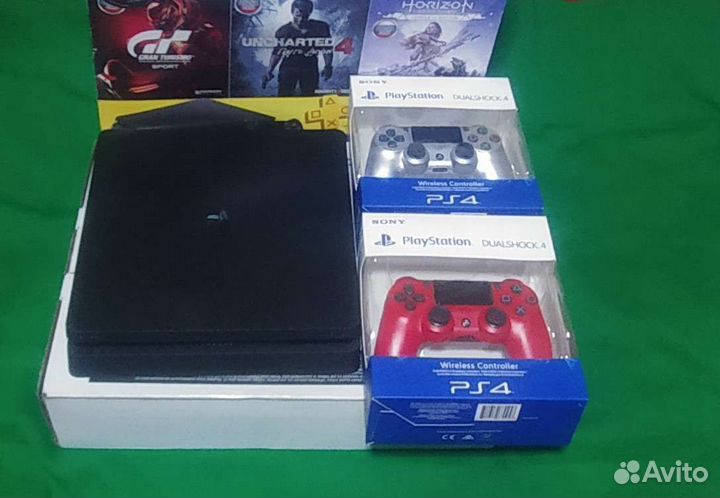 Sony PS4 Slim 1tb, 2дж. прошитая9.00