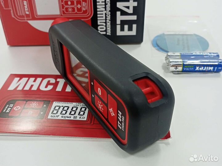 Новинка Толщиномер ET-444 v2022 черный / цветной