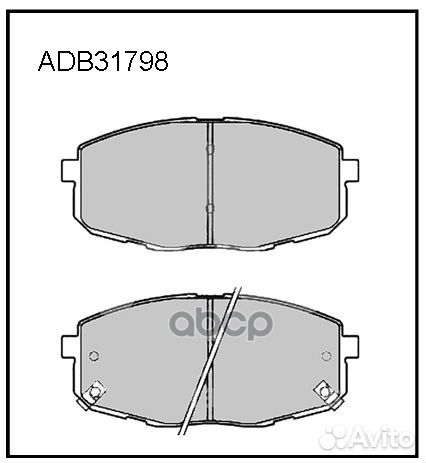 Колодки тормозные дисковые перед ADB31798 A