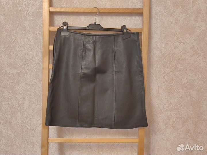 Кожаная юбка винтажная 44 р