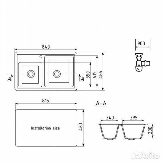 Кухонная мойка Ulgran U-200-302, песочный