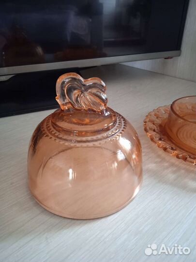 Масленка цветное стекло