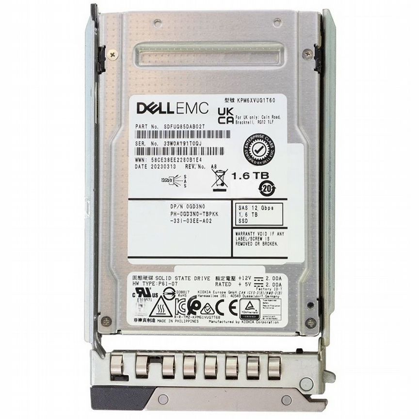 [GD3N0] Жесткий Диск Dell 1.6tb Sas 2,5" Ssd Gd3n0