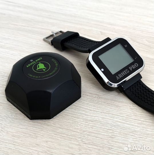 Кнопка вызова официанта модель Бургер с часами