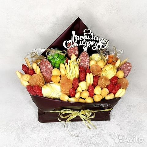 Мужской букет. Съедобный букет из колбас