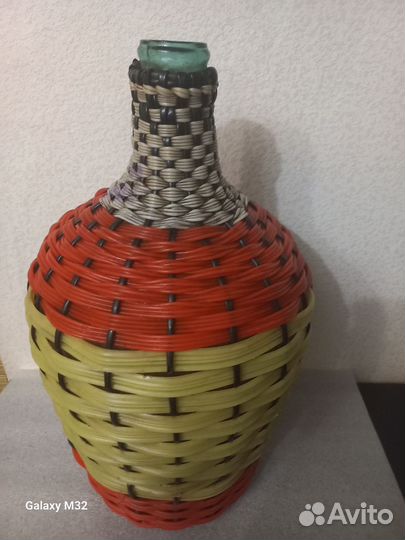 Бутыль плетёная на 10 литров СССР
