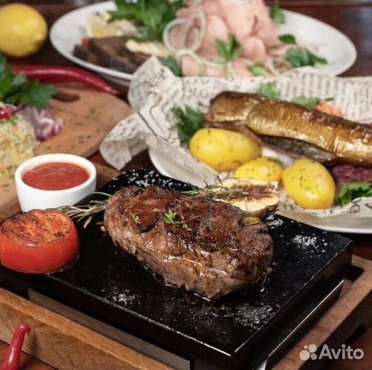 Вулканический гриль камень