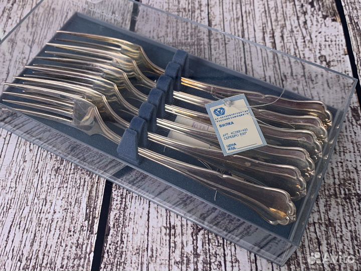 Столовое серебро винтаж вилки ножи ложки