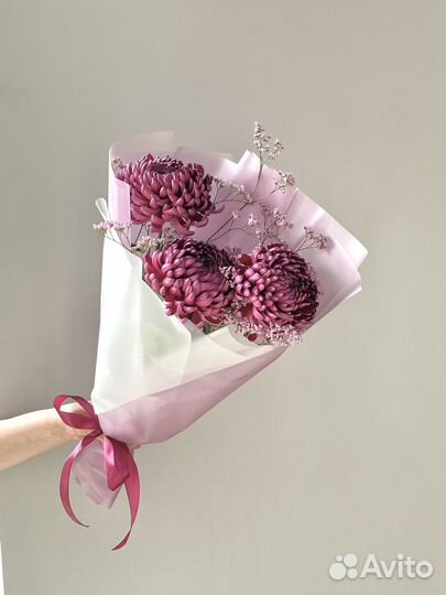 Хризантема шаровидная букет