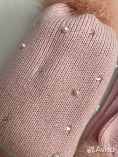 Комплект шапка и шарф для девочки