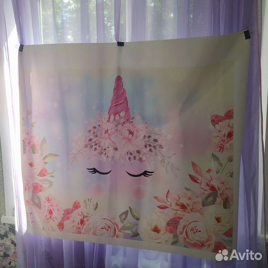 Баннер единорог для фотозоны