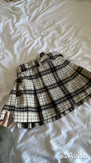 Юбка шерсть 100% vintage в клетку