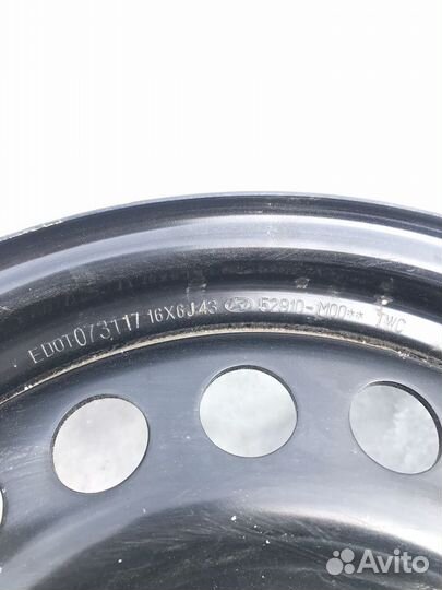 Диск штампованный R16 5/100 hyundai/K