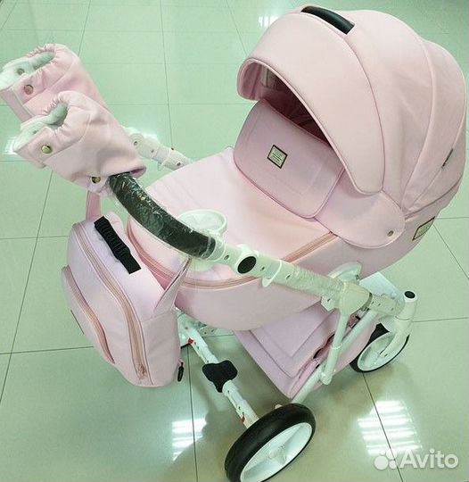 Детская коляска Adamex luciano Deluxe пудра