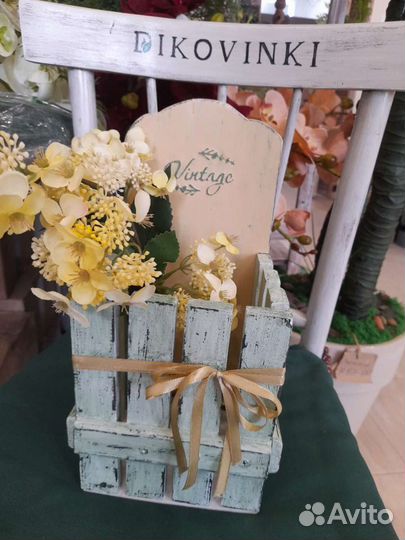 Ящики декоративные из дерев состаривание