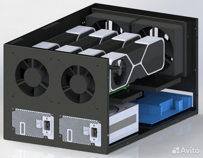 Корпус закрытый для майнинг фермы на 4/6/8/12 GPU
