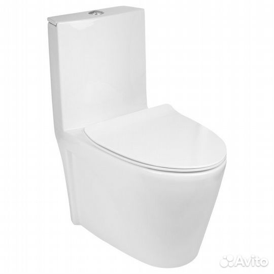 Унитаз-моноблок безободковый rimless