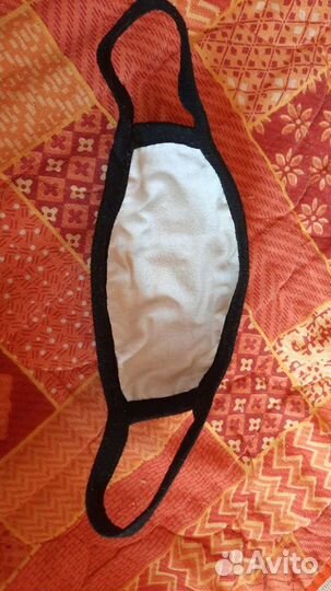 Маска рот котика на лицо чёрная