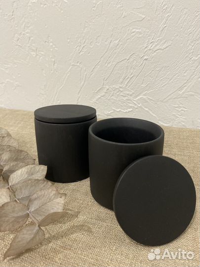 Стаканы из гипса с крышкой для заливки свечей