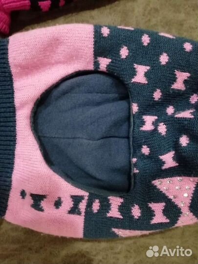 Шапка шлем для девочек(размер 5о-52)