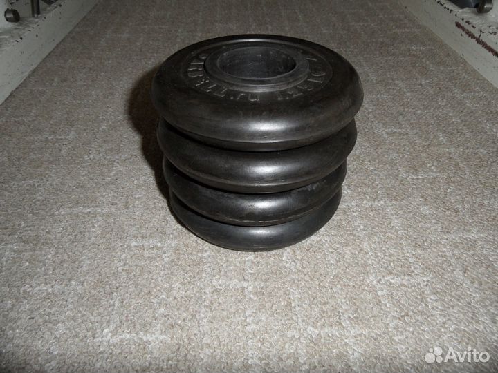 Диск обрезиненный Titan Barbell 1,25 кг (d51)