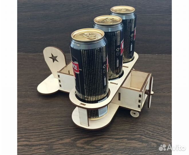 Самолет деревянный под пиво на 23февраля