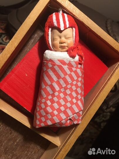 Ватная елочная игрушка