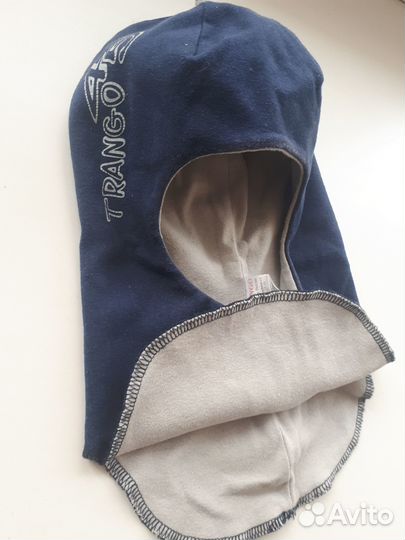 Шапка-шлем 53-55 раз Мальчик Синяя