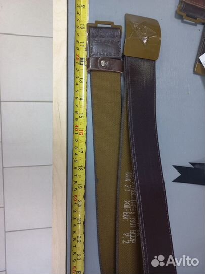 Ремень солдатский брезентовый обливной