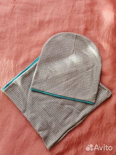 Шапочка/снуд для девочки на весну