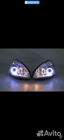 Фары Bi LED Приора ангельские глазки