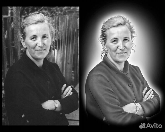 Ретушь, фото на памятник, реставрация