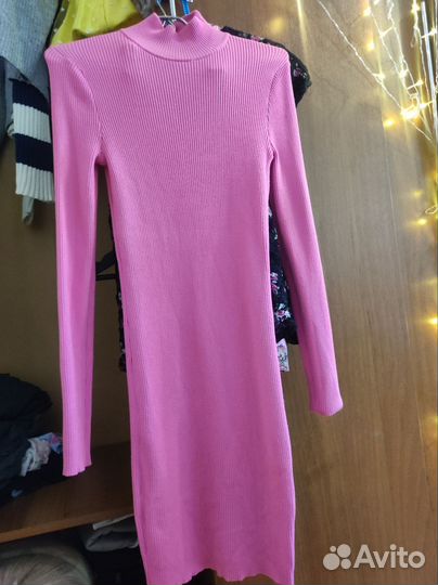 Платье женское в рубчик размер L