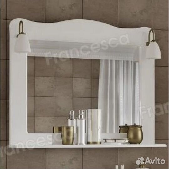 Зеркало Francesca Империя 90 белый полотно