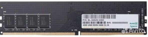 Оперативная память Apacer 4GB DDR4 на Гарантии