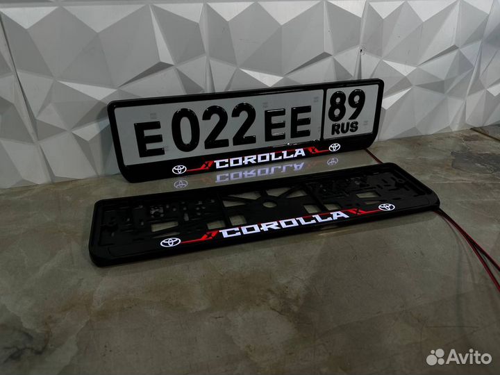 Рамка номера с подсветкой лед