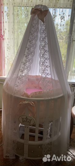 Бортики в детскую кроватку для девочки и балдахин