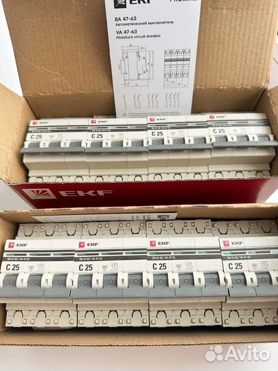 4 автомата 25А 1000