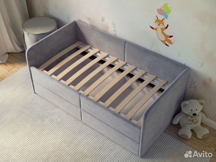 Детская кровать от 3 лет с бортиками