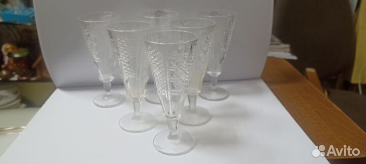Хрустальные рюмки СССР богемия