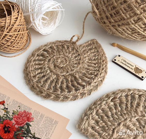 Изделия из джута и полиэфирного шнура