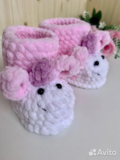 Плед вязаный из плюшевой пряжи