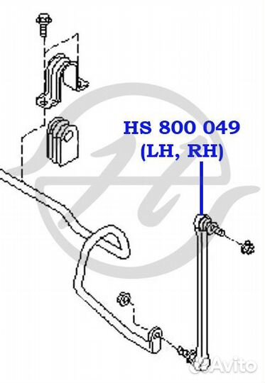 Тяга стабилизатора перед прав / лев