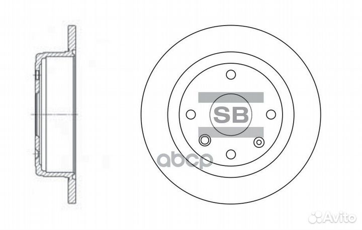 Диск тормозной GM lacetti 05- задн. SD3033 Sang
