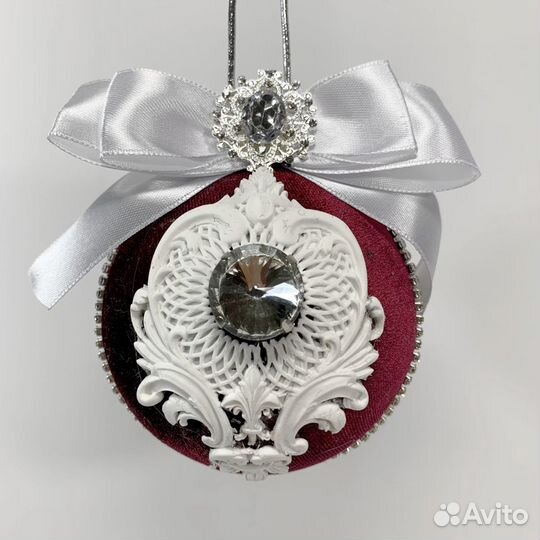 Ёлочные шары ручной работы, набор 6 шт