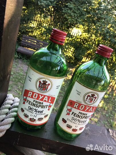 Бутылка спирт Poyal 1л времен СССР