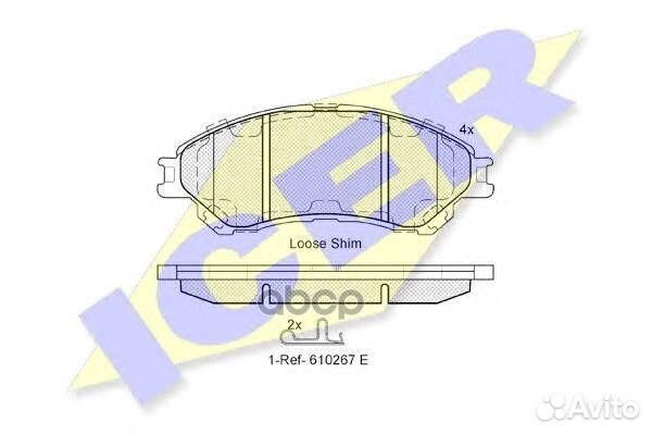 182175 колодки дисковые передние Suzuki SX4 1